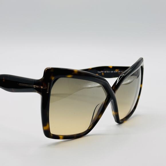 Tom Ford Sunglasses Fiore TF1195 52B Havana Frame Gradient Brown Lens 63-6-140 main image 13